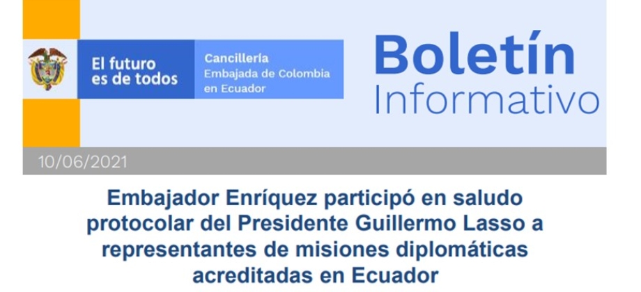 Boletín informativo de la Embajada de Colombia en Ecuador 
