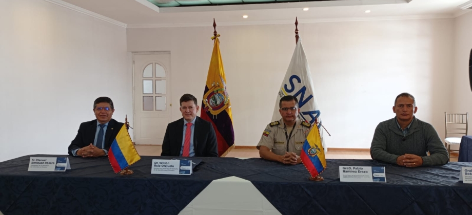 Ministro de Justicia de Colombia visita Ecuador para trabajar en agenda binacional en temas de criminalidad y sistema penitenciario
