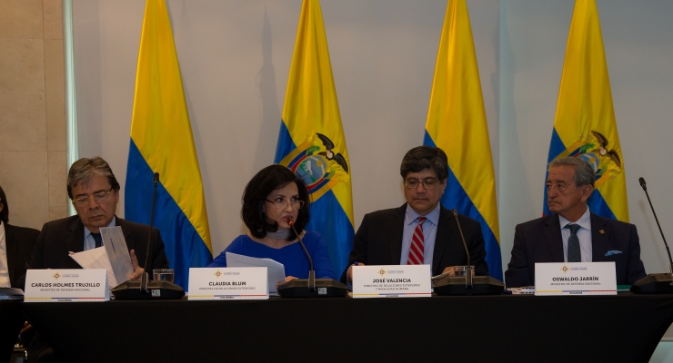 Colombia y Ecuador definieron nuevas posibilidades de cooperación bilateral en la lucha contra el crimen transnacional 