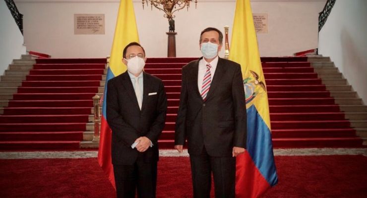 Viceministro de Relaciones Exteriores, Francisco Echeverri, sostuvo reunión presencial de consultas políticas con su homólogo de Ecuador